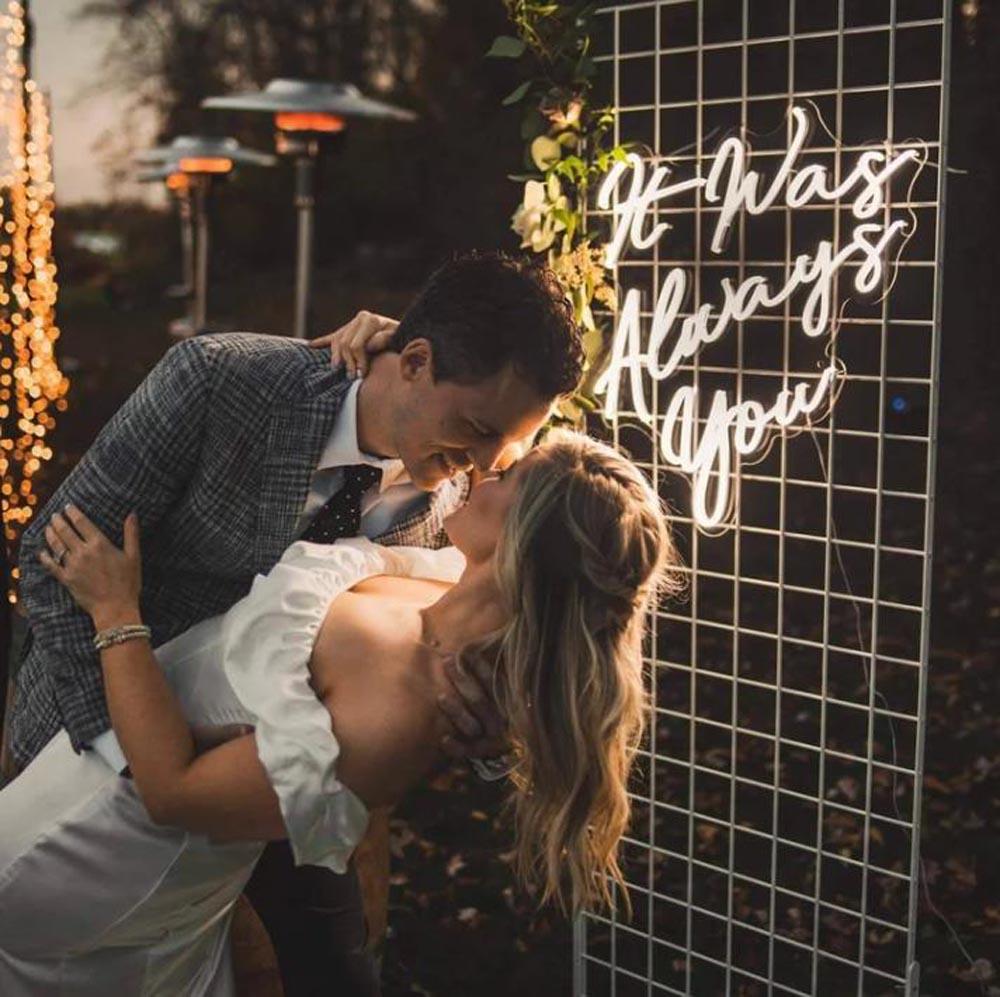 White Script It Was Always You Led Neon Sign For Wedding Decor | Shineneon