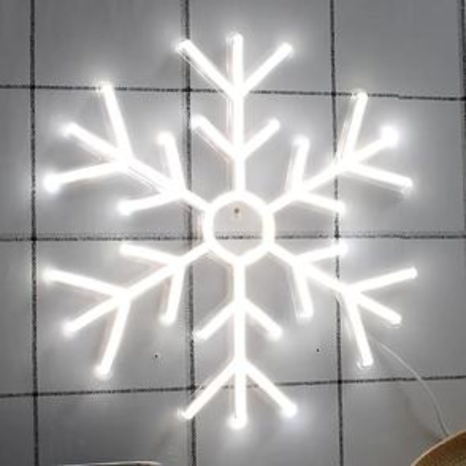 White Snowflake Led Neon Sign For Indoor Christmas Winter Home Decor | Shineneon