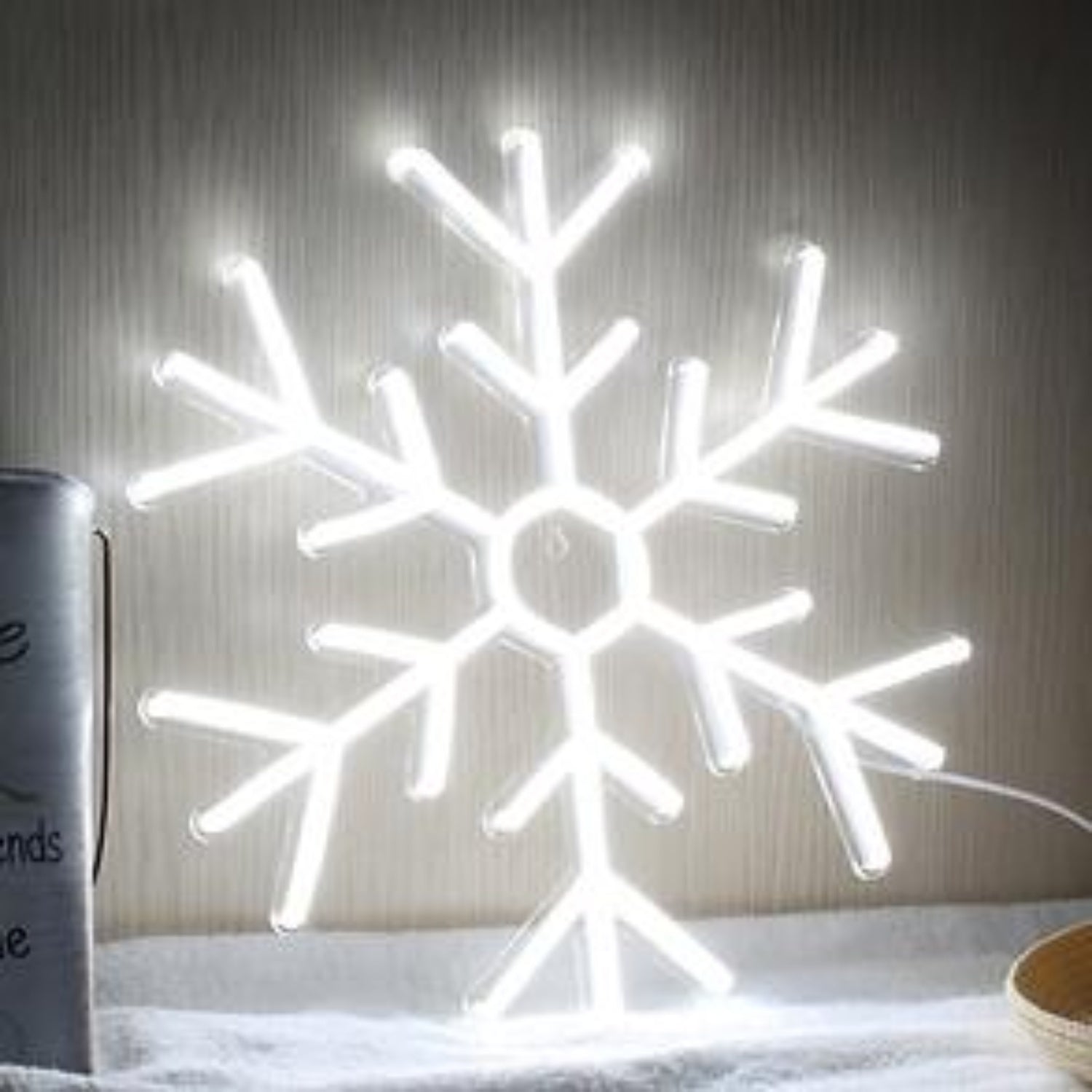 White Snowflake Led Neon Sign For Indoor Christmas Winter Home Decor | Shineneon