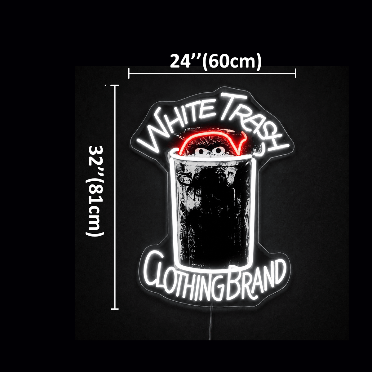 WHITE TRASH Custom LED Neon Sign - Shineneon