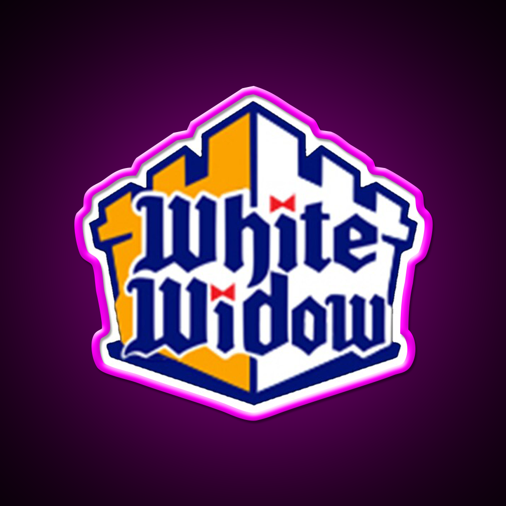 White Widow Hemp Inspired Green Leaf Led Neon Sign Rgb Color - Neon sign mounted on wall in room
