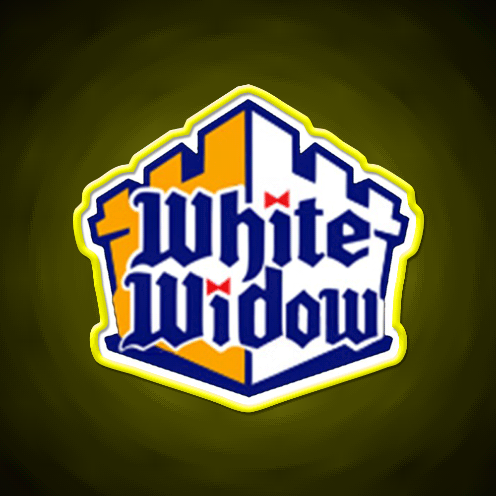 White Widow Hemp Inspired Green Leaf Led Neon Sign Rgb Color - Custom LED neon sign front view