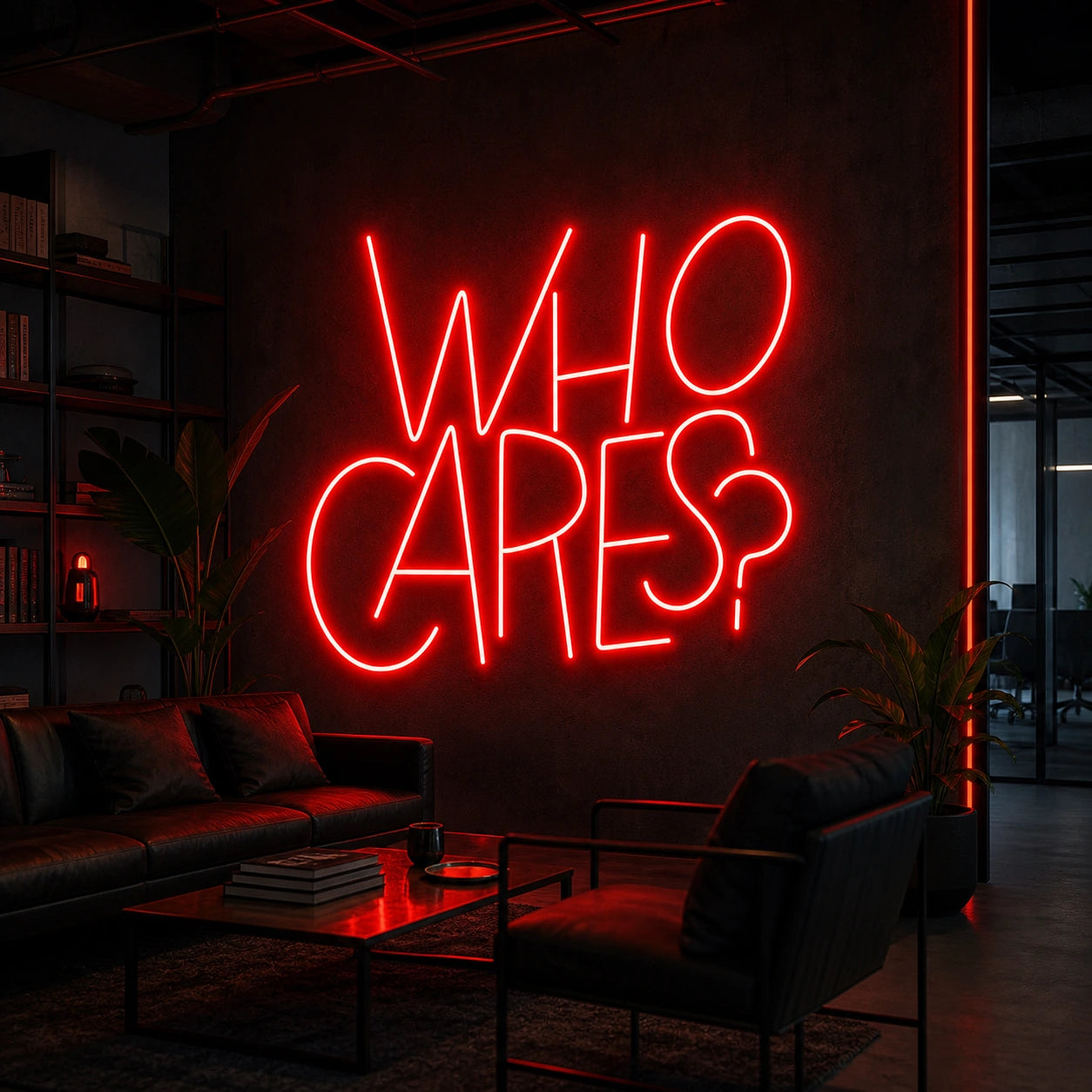 Who Cares LED Neon Sign high-converting product image