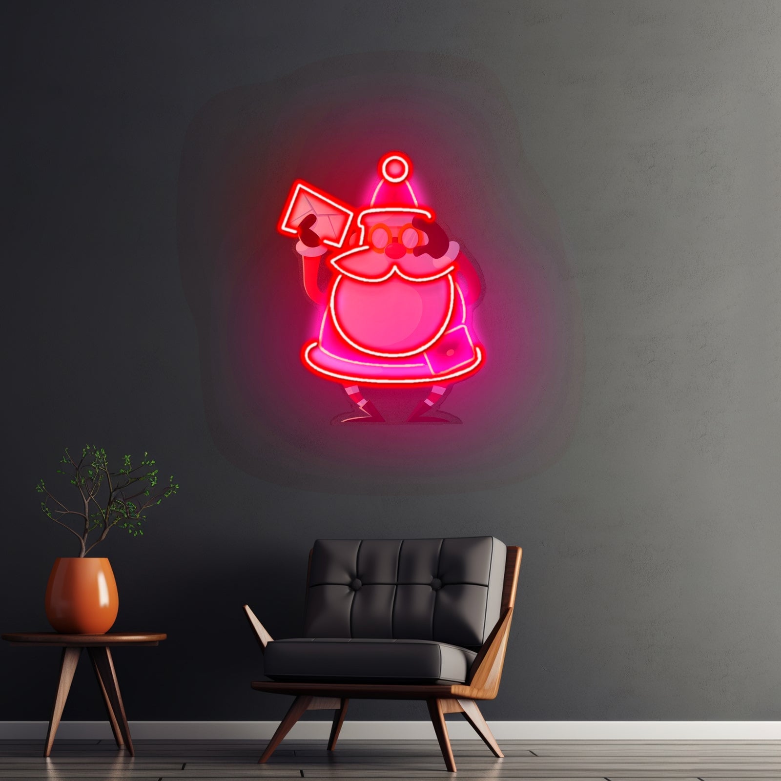 Who Is Next Santa Christmas Led Neon Acrylic Artwork For Sale - Shineneon