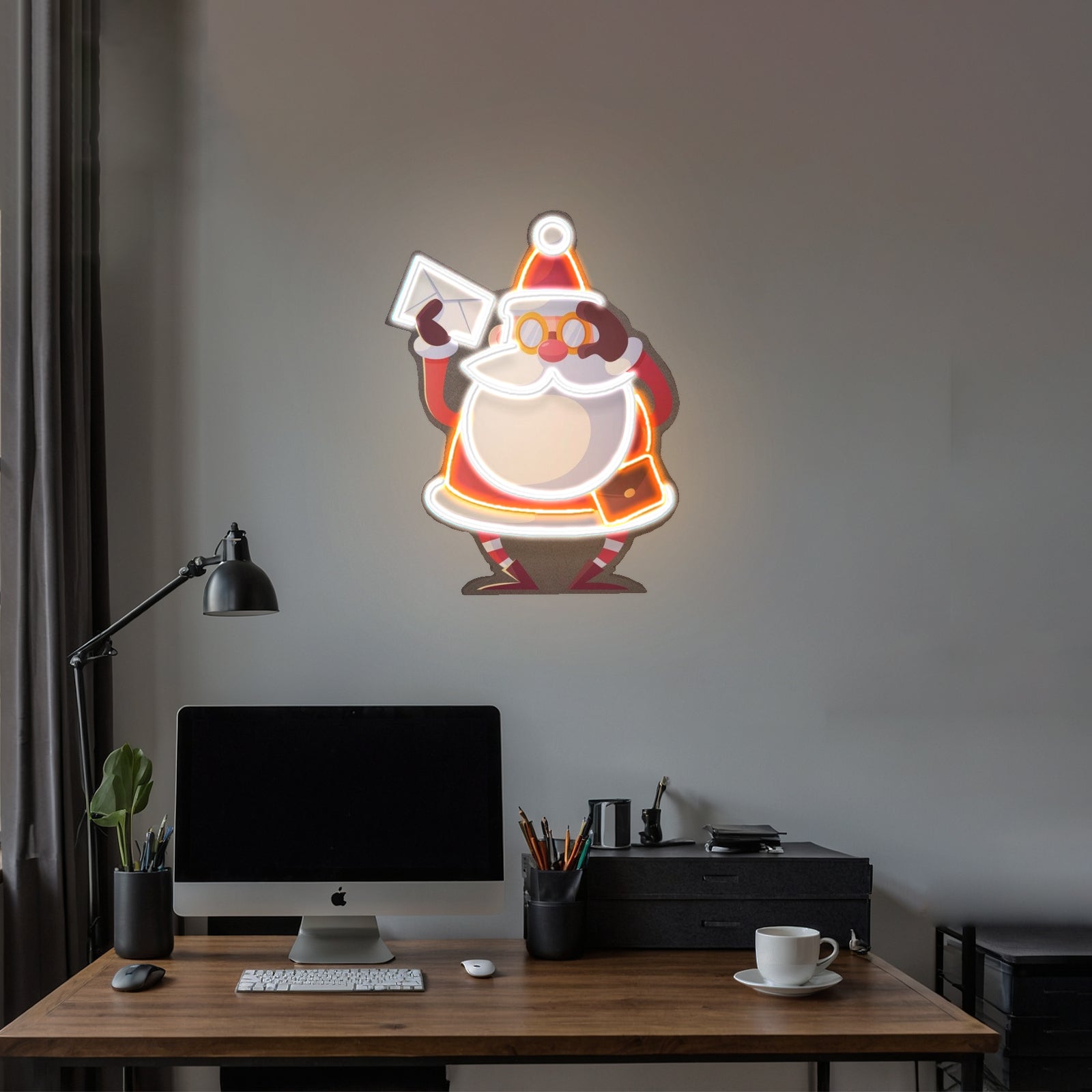 Who Is Next Santa Christmas Led Neon Acrylic Artwork For Sale