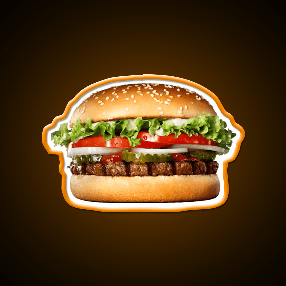 Whopper Fast Food Led Neon Sign For Burger Place Rgb Color - Shineneon
