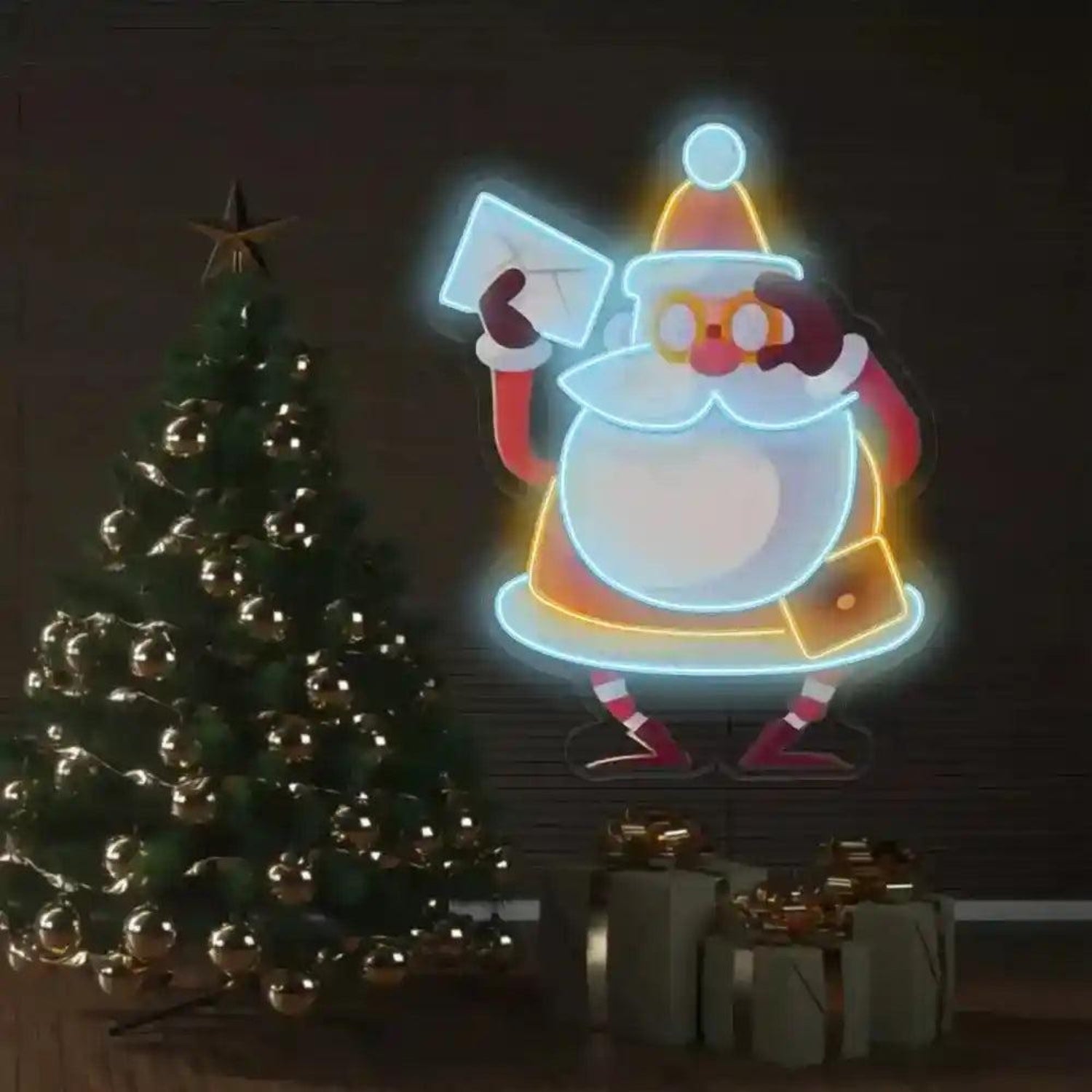 Whos Next Santa Cartoon Led Neon Sign Christmas Home Decor | Shineneon