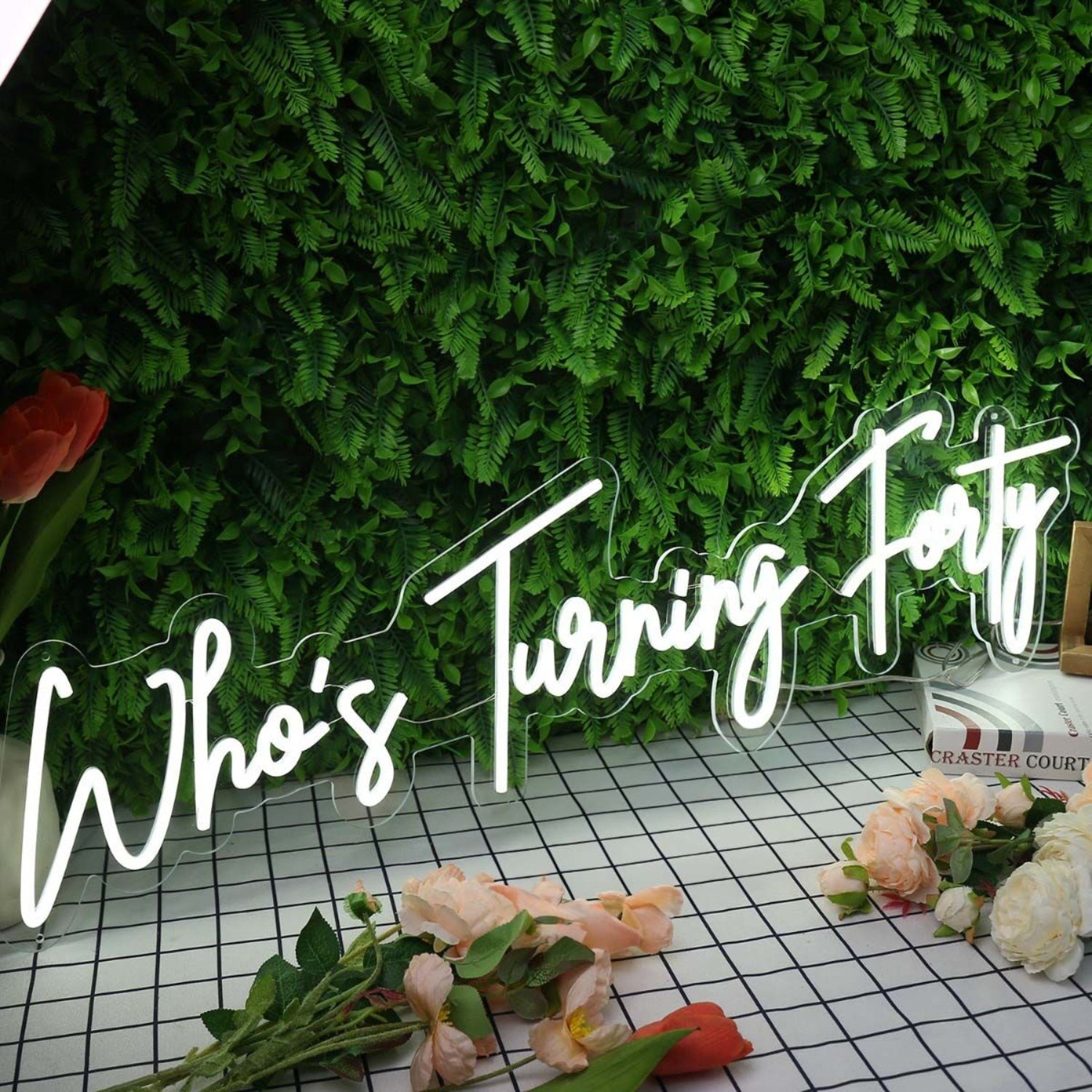 Whos Turning Forty White Led Neon Sign - Shineneon
