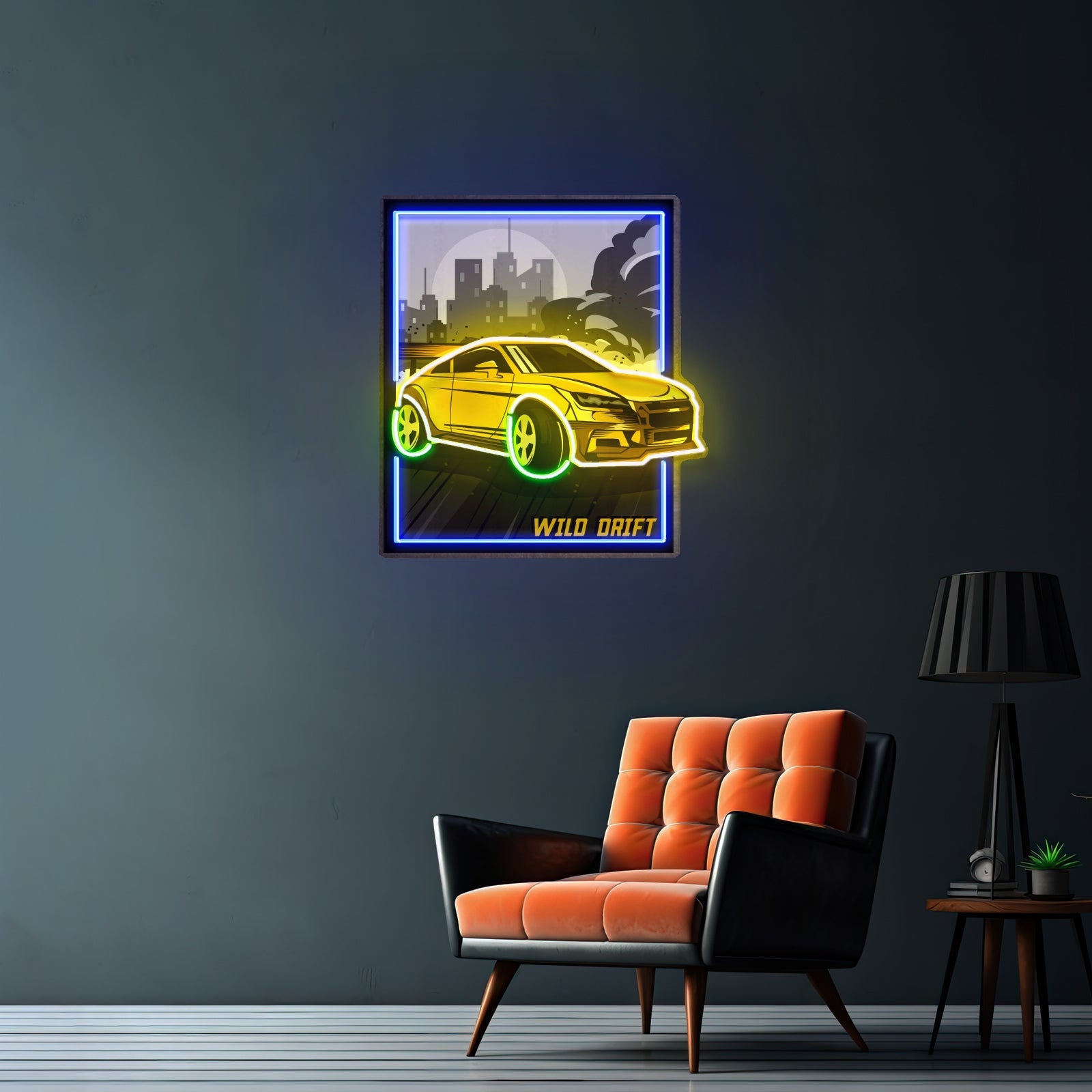 Wild Drift Yellow Car Led Neon Sign Light Custom Led Signs - Shineneon