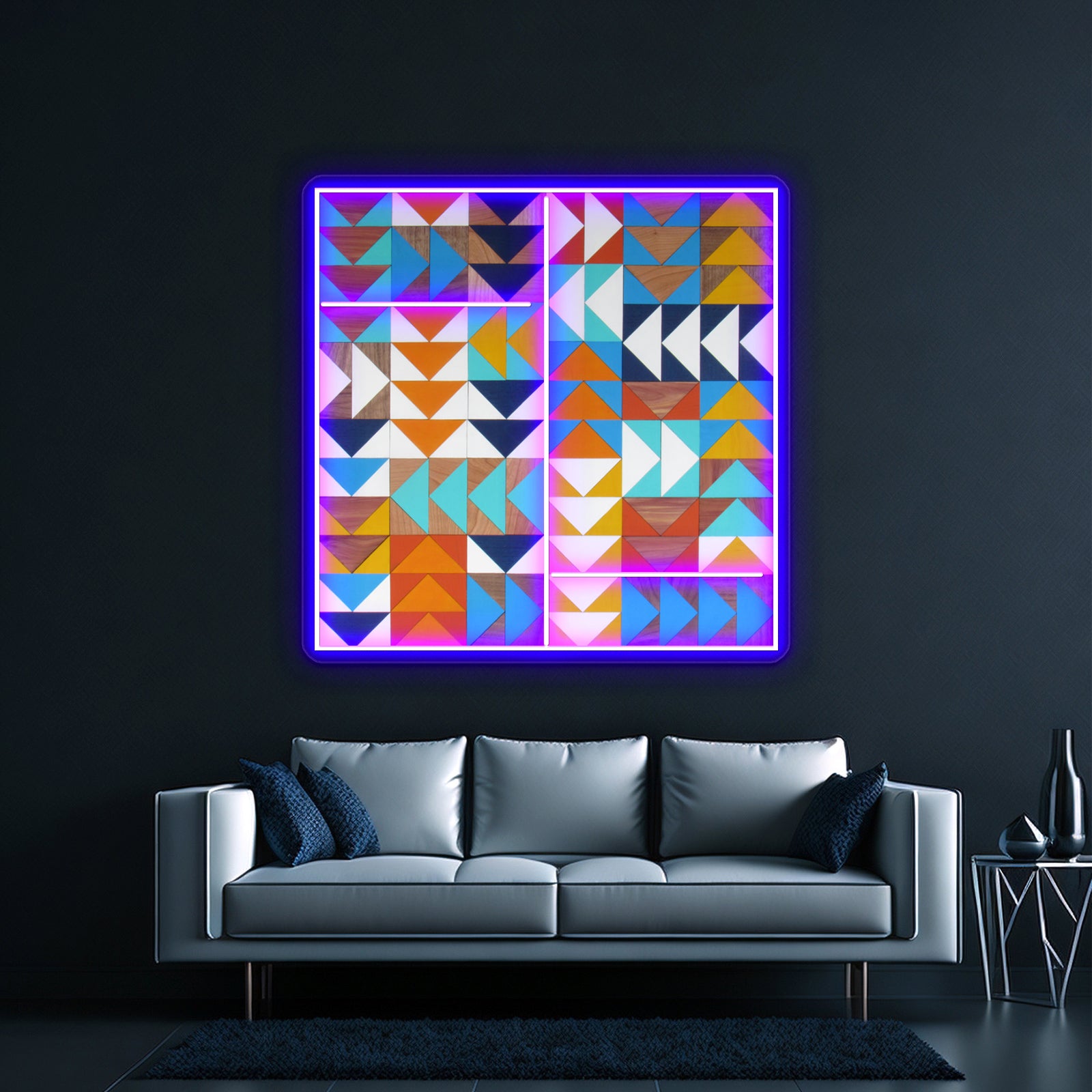 Wild Geese In Bluesyellowswood Wall Artwork Neon Signs | Shineneon