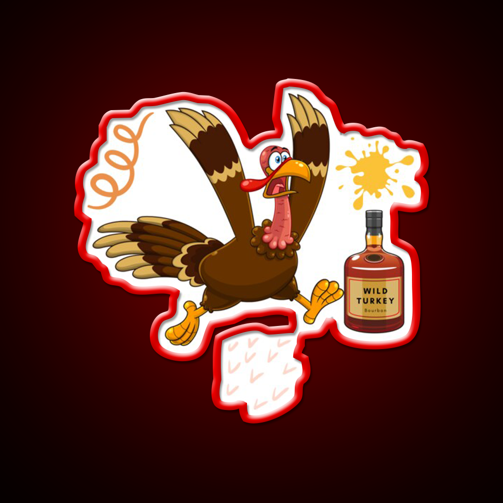 Wild Turkey Bourbon Whiskey Drink Bar Led Neon Sign Rgb Color