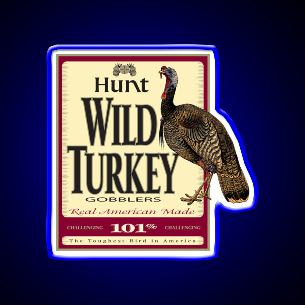 Wild Turkey Whiskey Drink Bar Led Neon Sign Wall Art Rgb Color