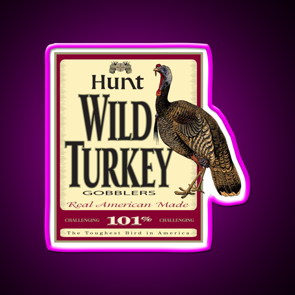 Wild Turkey Whiskey Drink Bar Led Neon Sign Wall Art Rgb Color