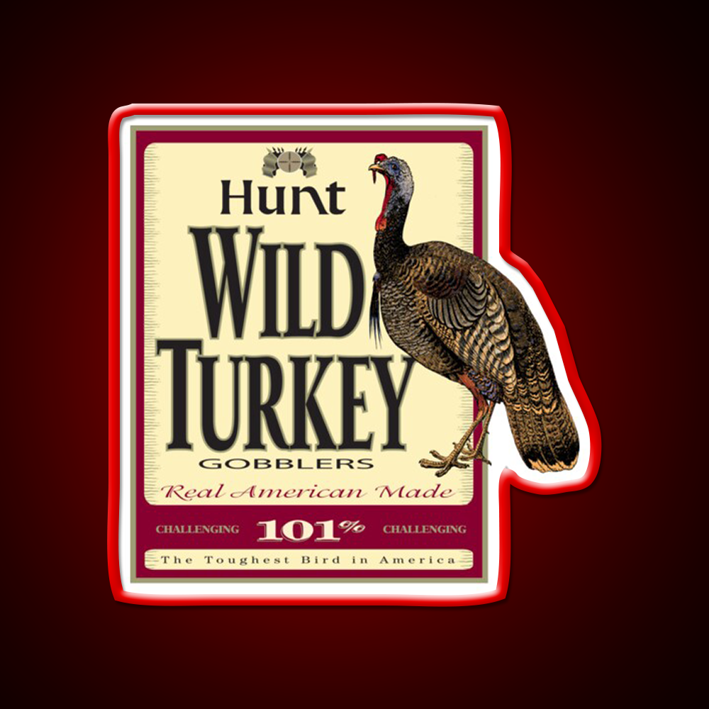 Wild Turkey Whiskey Drink Bar Led Neon Sign Wall Art Rgb Color