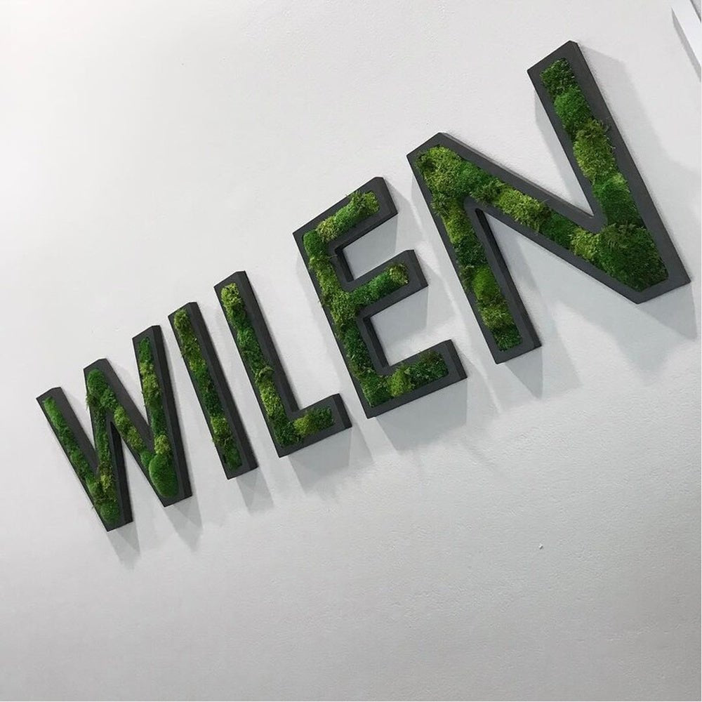 Wilen 3D Moss Letter Sign - Shineneon