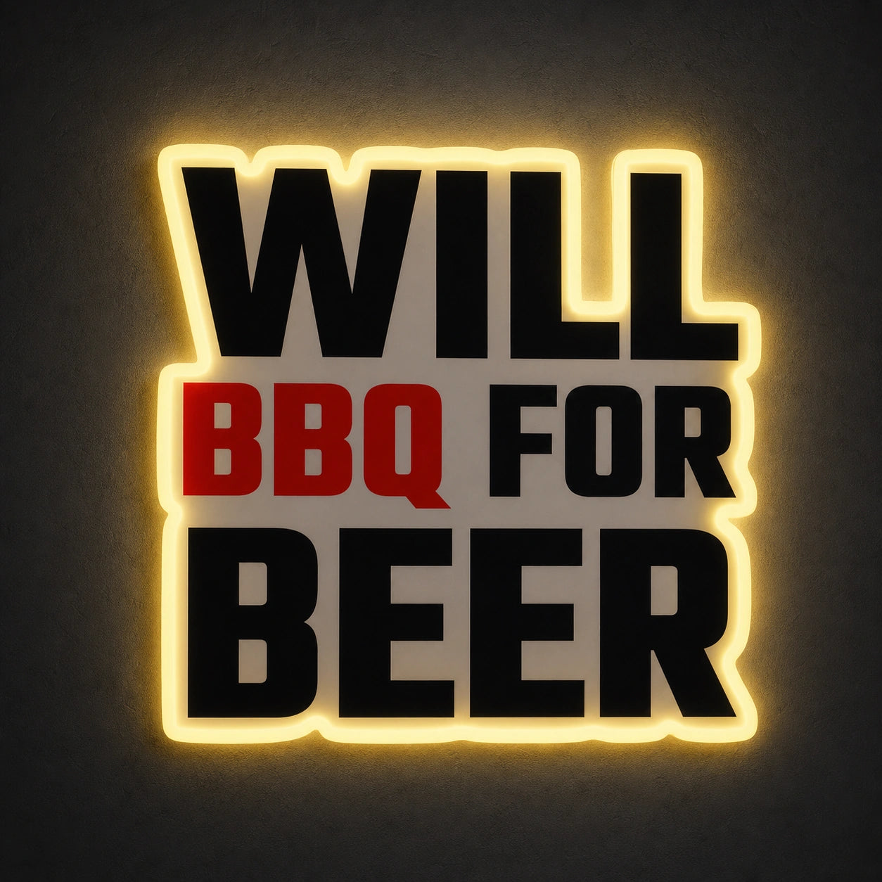 Will BBQ For Beer LED Neon Sign main product image