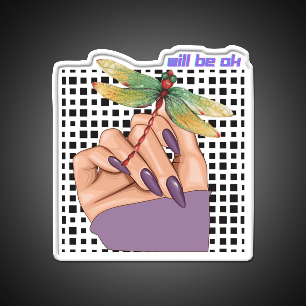 Will Be Ok Purple Nail Salon Led Neon Sign Rgb Color - Shineneon