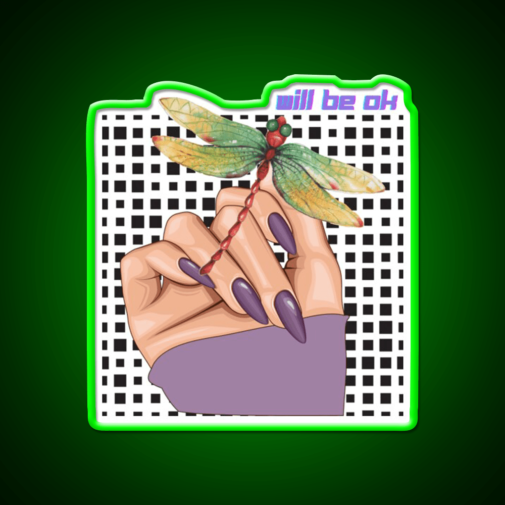 Will Be Ok Purple Nail Salon Led Neon Sign Rgb Color - Shineneon