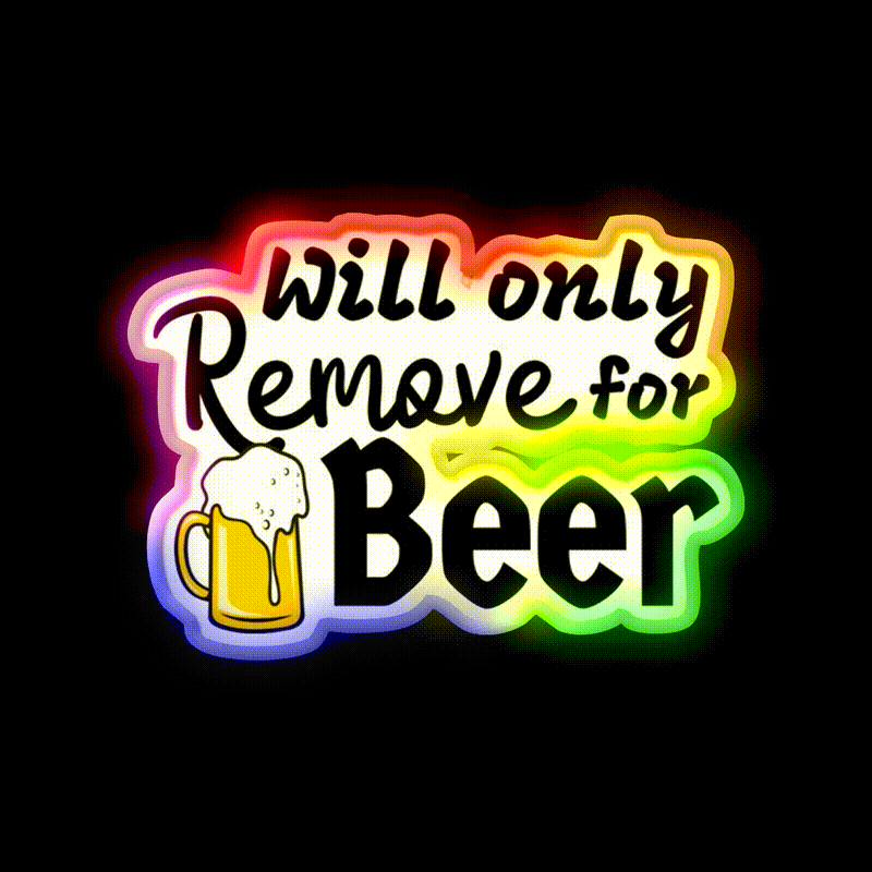 Will Only Remove For Beer Man Cave Bar Led Neon Sign Rgb Color