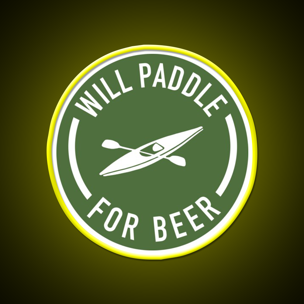 Will Paddle For Beer Bar Decor Led Neon Sign Rgb Color - LED neon sign view 7