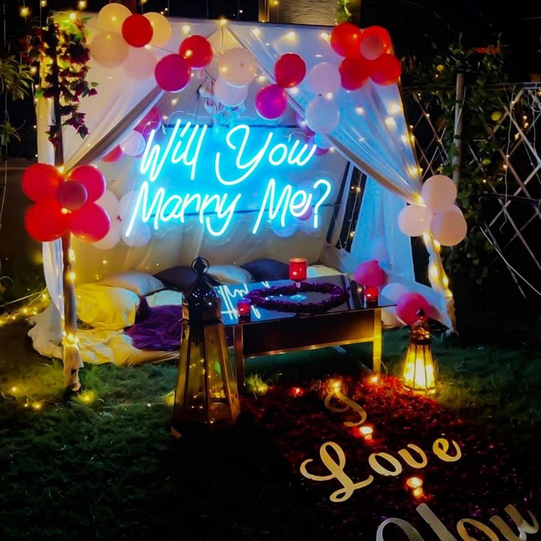Will You Marry Me Led Sign Business Neon Signs Wall Art Decor - Shineneon