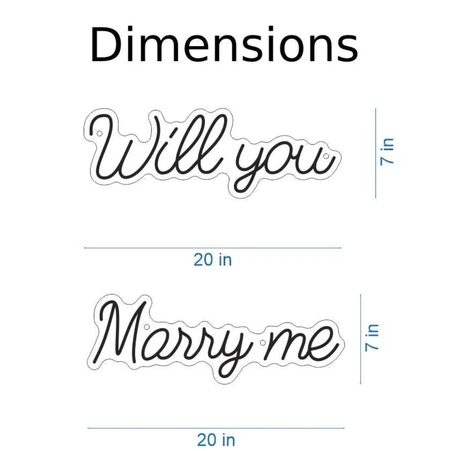 Will You Marry Me Wedding Led Neon Sign | Shineneon