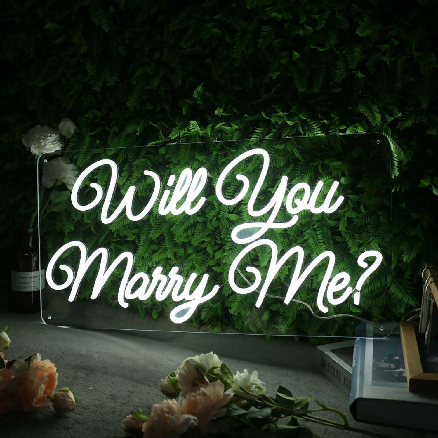 Will You Marry Me White Neon Sign | Shineneon