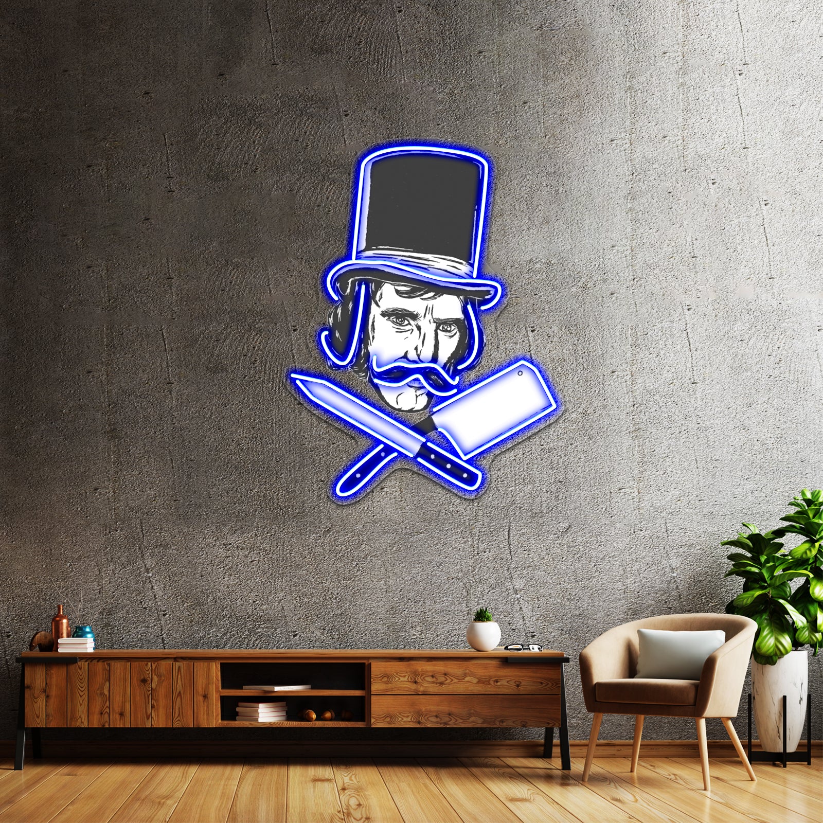 William Cutting The Butcher Artwork Neon Signs Custom | Shineneon