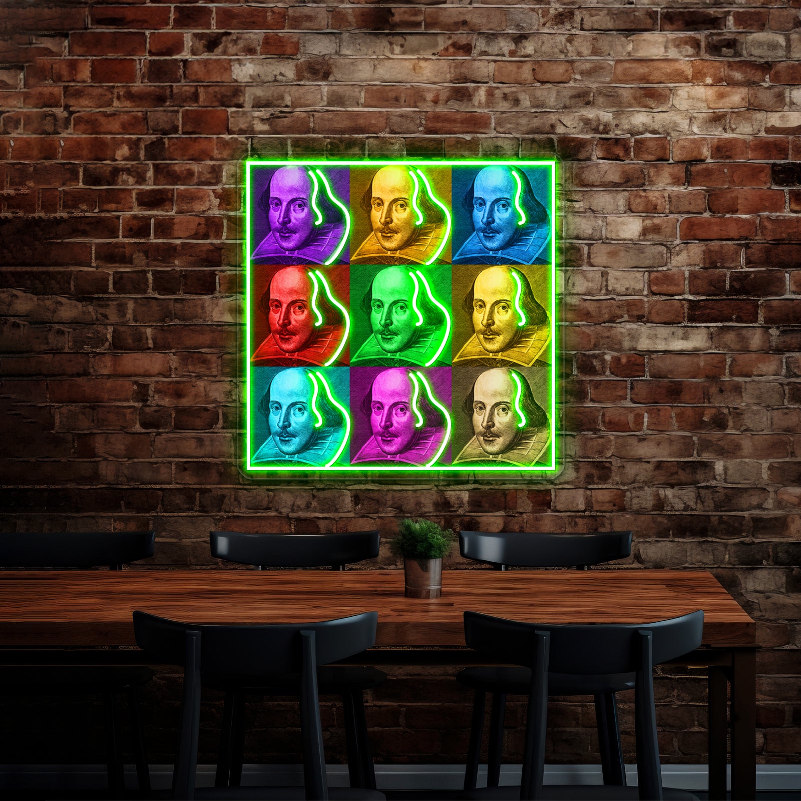 William Shakespeare Pop Artwork Neon Signs Custom | Shineneon