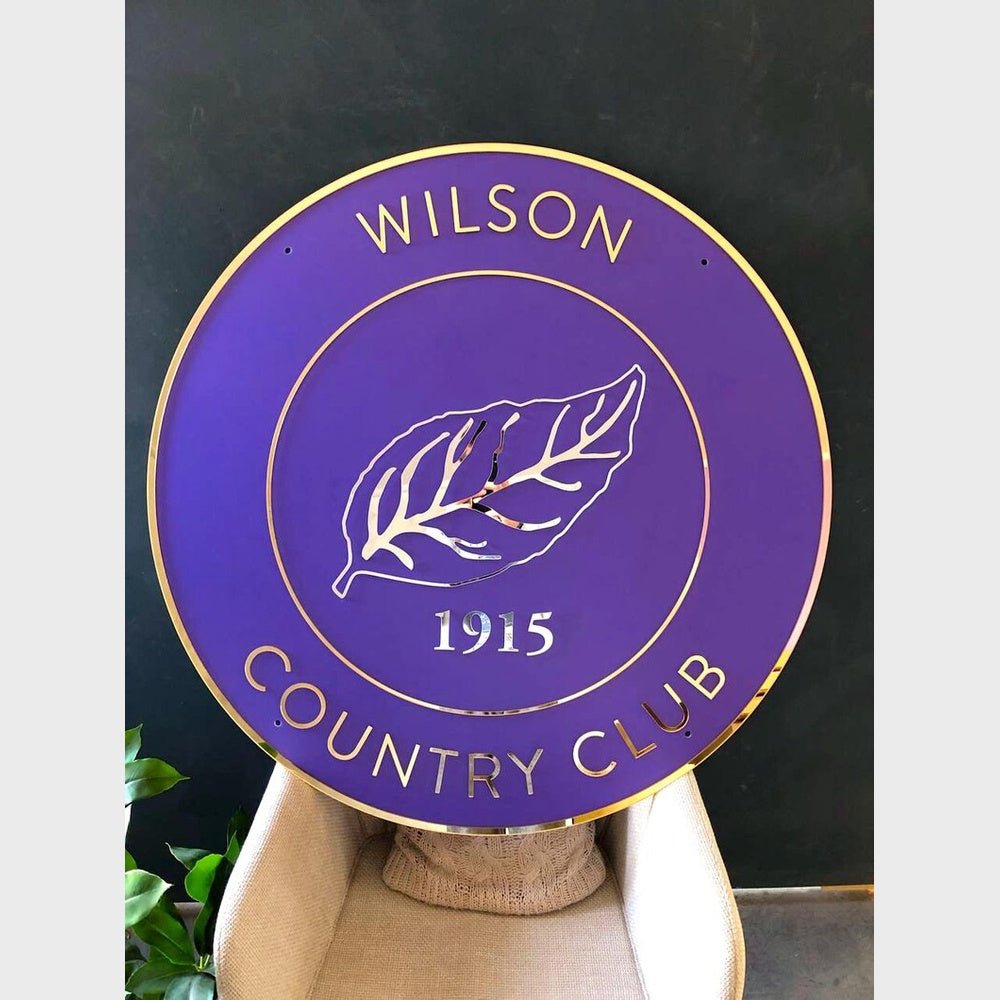 Wilson Country Club Acrylic Business Logo Sign - Shineneon