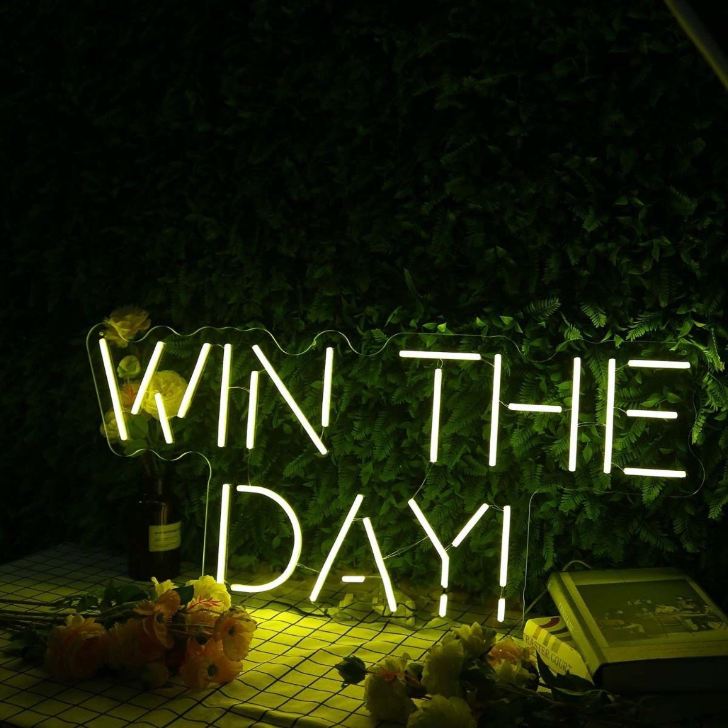 Win The Day Yellow Custom Led Neon Sign - Shineneon