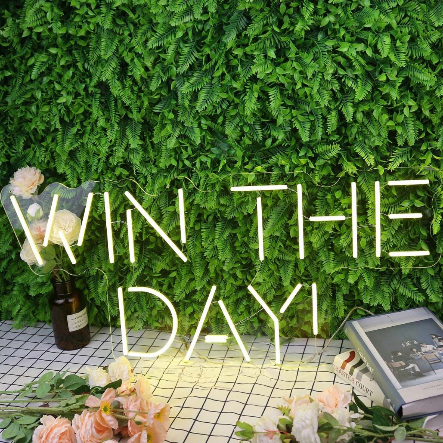 Win The Day Yellow Neon Sign For Inspirational | Shineneon
