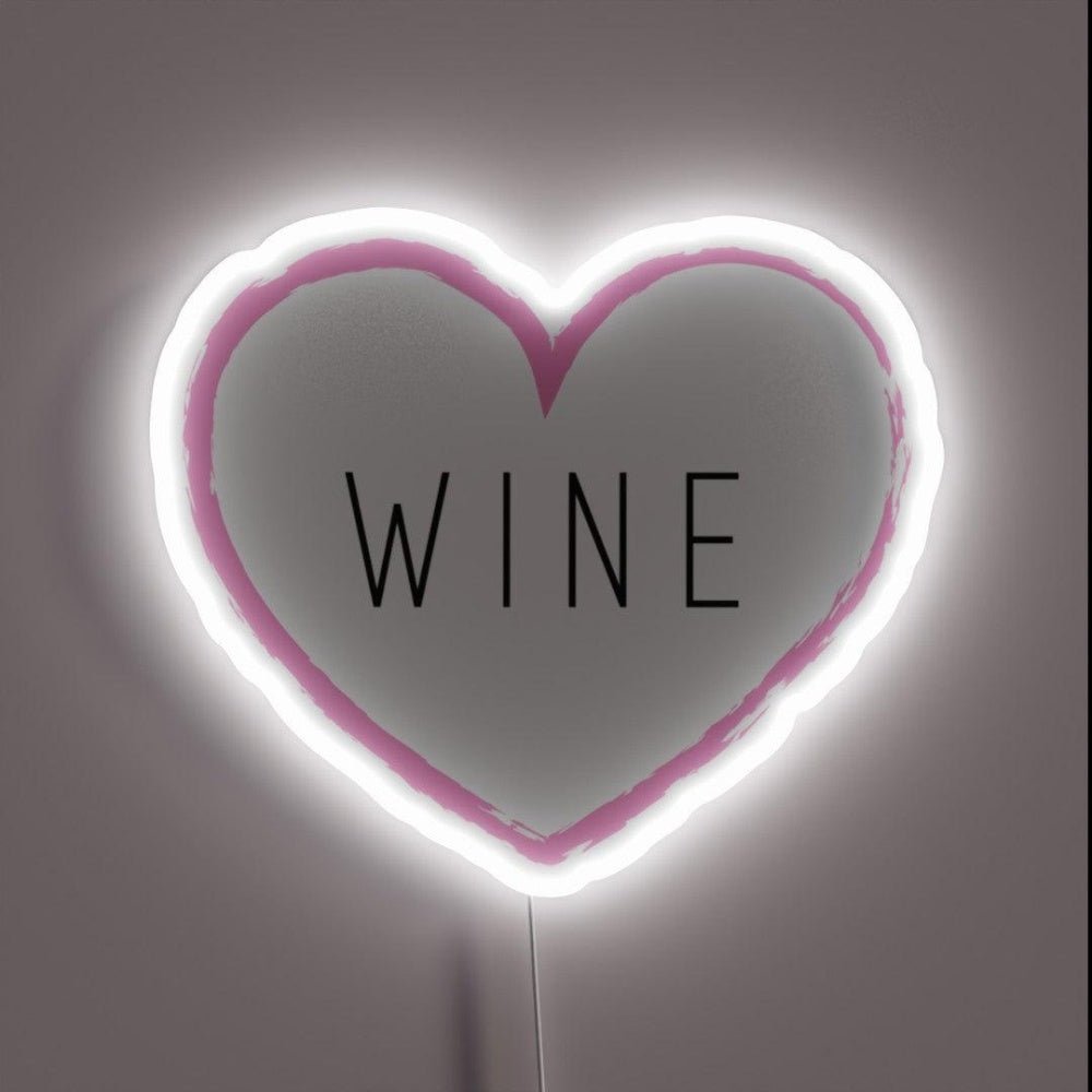Wine In A Heart Shape Rgb Led Neon Sign - Shineneon