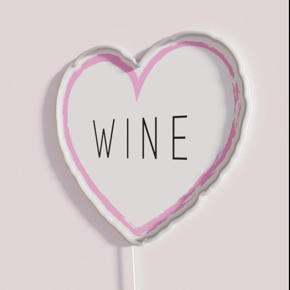 Wine In A Heart Shape Rgb Led Neon Sign - Shineneon