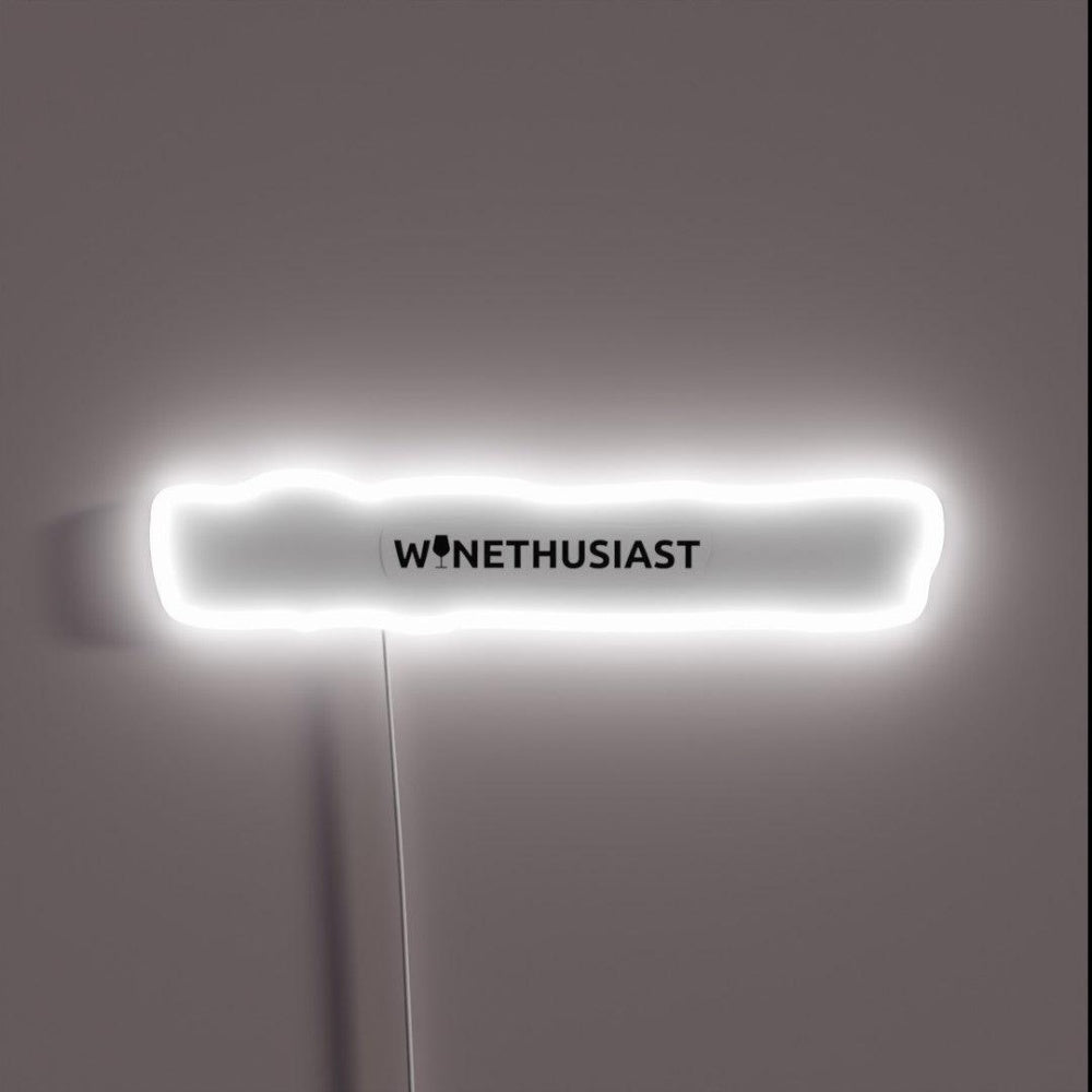 Winethusiast Wine Enthusiast Wine Lover Rgb Led Neon Sign - Shineneon