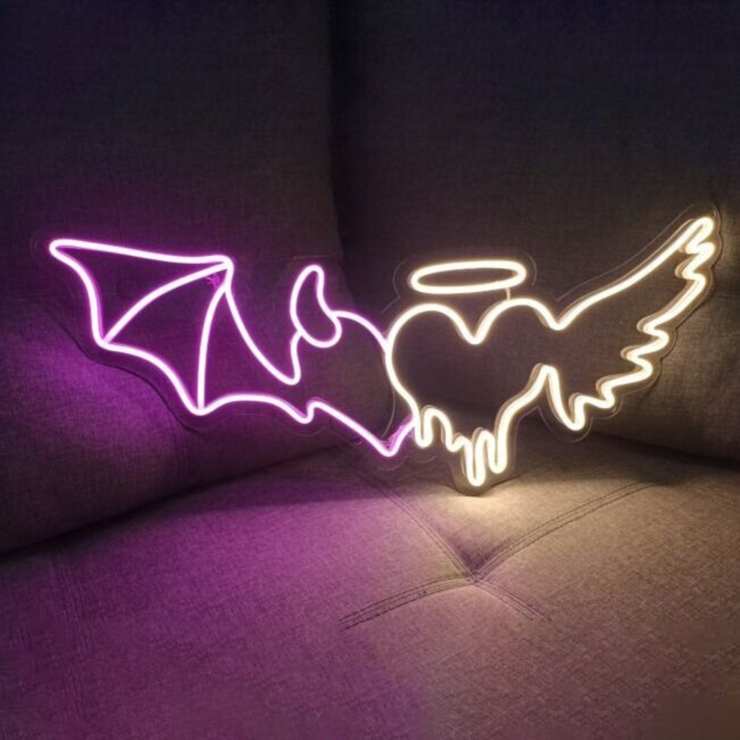 Wings With Heart Led Neon Sign - Shineneon