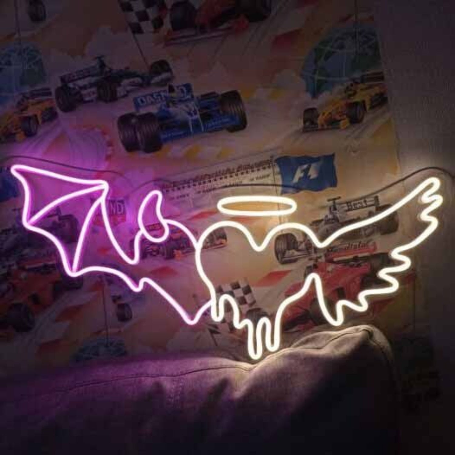 Wings With Heart Led Neon Sign | Shineneon