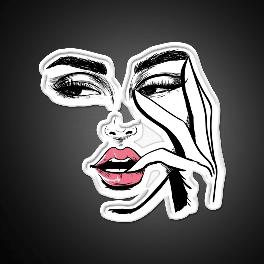 Wink Kiss Eyelashes Fashion Nail Art Nail Salon Led Neon Sign Rgb Color - Shineneon