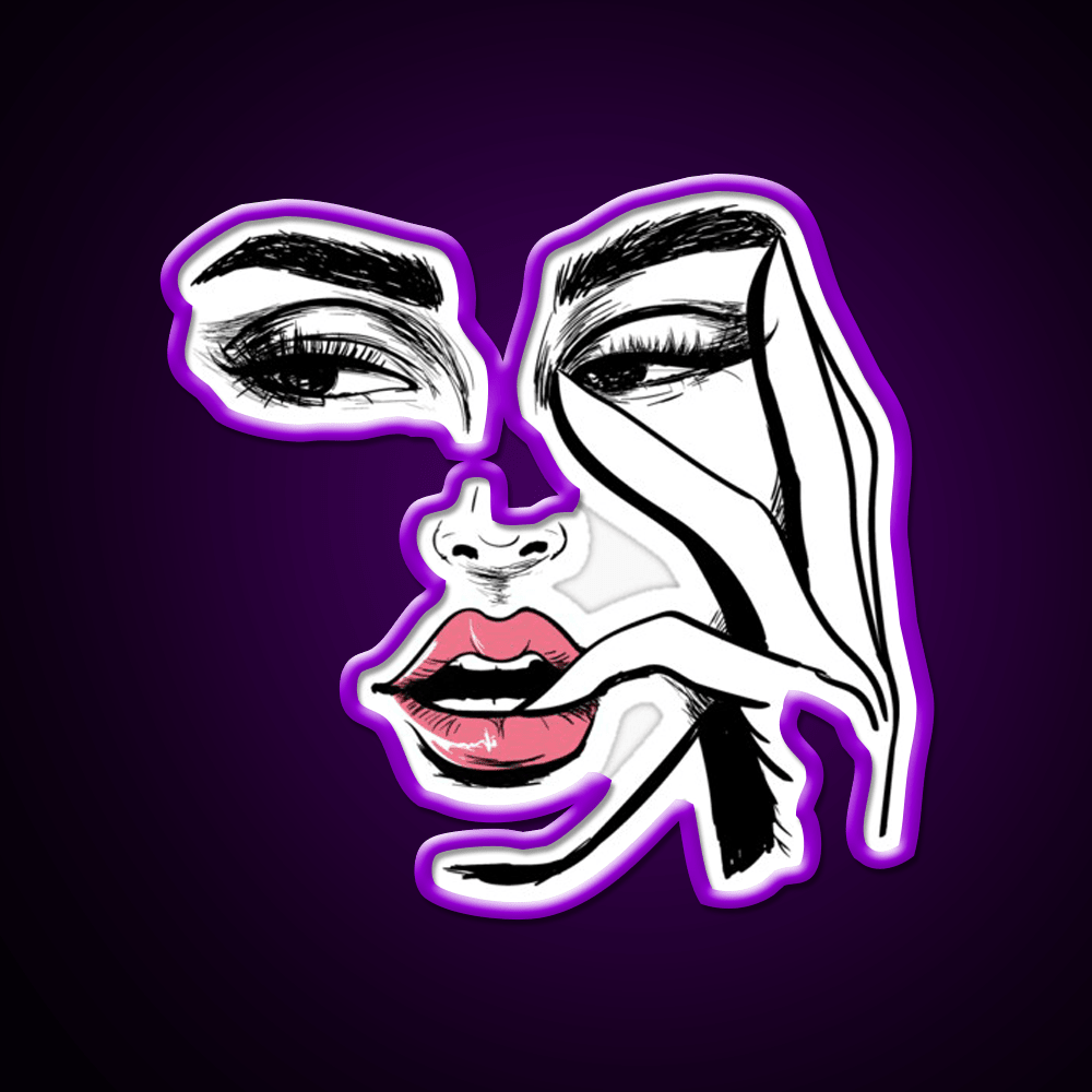 Wink Kiss Eyelashes Fashion Nail Art Nail Salon Led Neon Sign Rgb Color - Shineneon