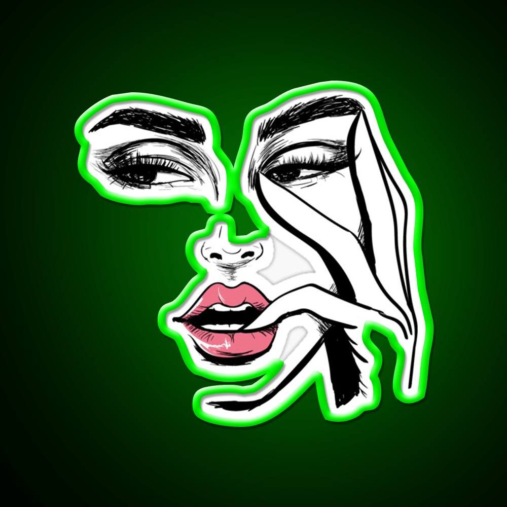 Wink Kiss Eyelashes Fashion Nail Art Nail Salon Led Neon Sign Rgb Color - Shineneon
