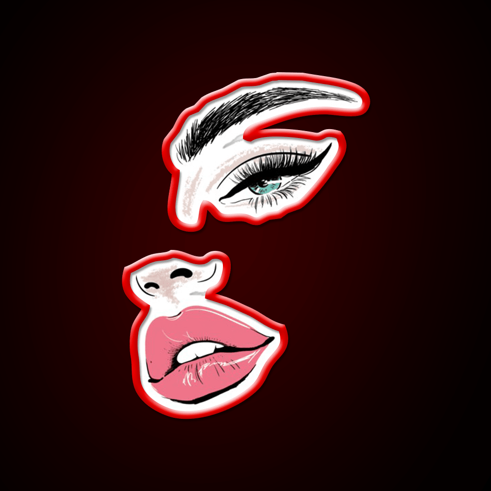 Wink Kiss Eyelashes Nail Art Nail Salon Led Neon Sign Beauty Salon Rgb Color - Shineneon