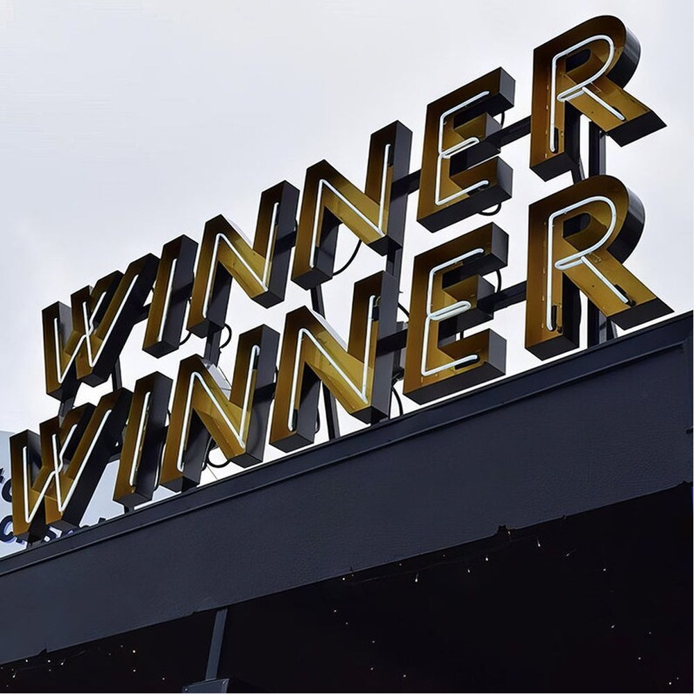 Winner Winner 3D Frontlit Channel Letters Led Light Sign