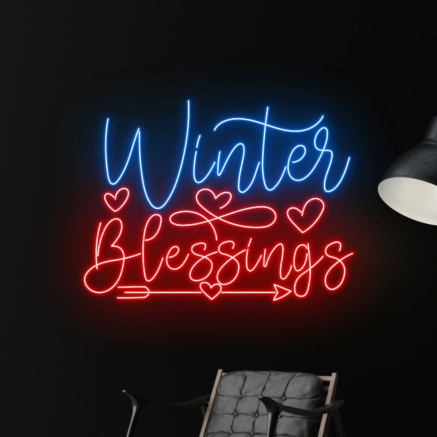 Winter Blessings Text Christmas Led Neon Sign Merry Christmas | Shineneon