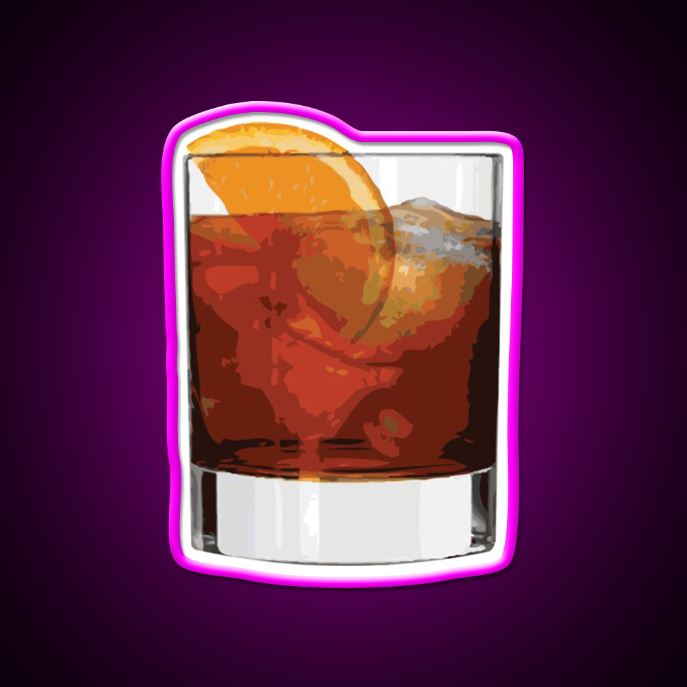 Wisconsin Old Fashioned Cocktail Bar Decor Led Neon Sign Rgb Color - Neon sign mounted on wall in room