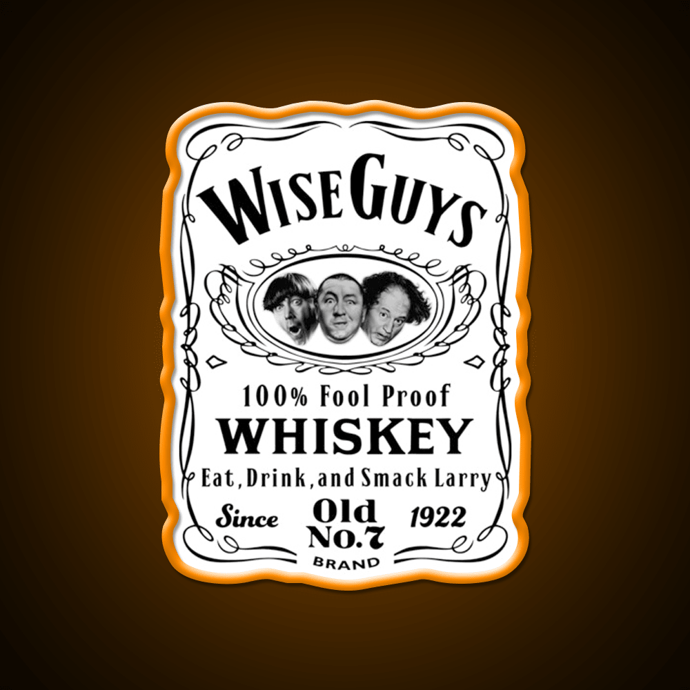 Wise Guy Whiskey Dks Whiskey Drink Bar Led Neon Sign Rgb Color - Shineneon