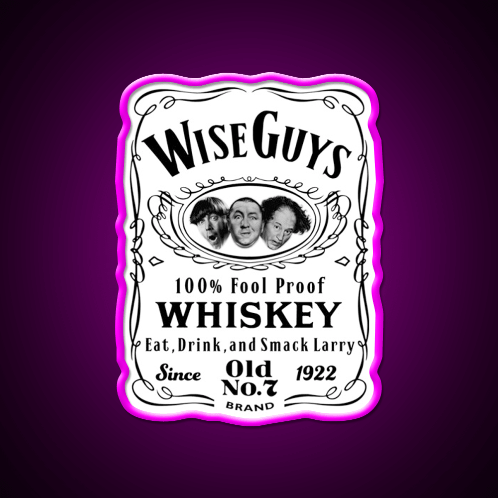 Wise Guy Whiskey Dks Whiskey Drink Bar Led Neon Sign Rgb Color - Shineneon