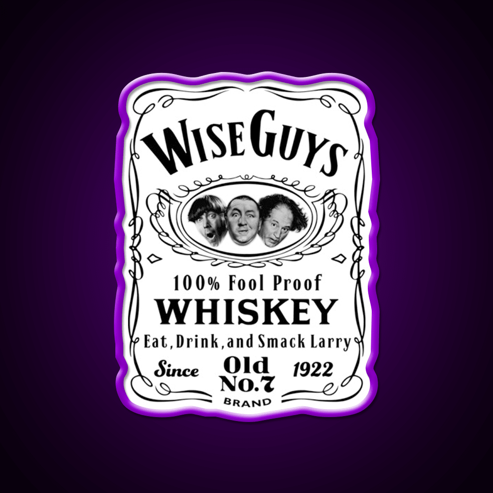 Wise Guy Whiskey Dks Whiskey Drink Bar Led Neon Sign Rgb Color - Shineneon