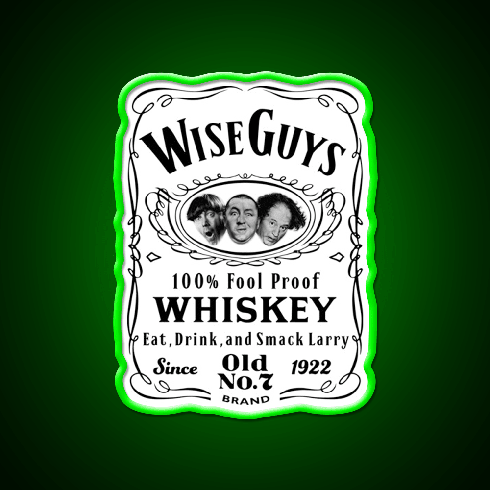 Wise Guy Whiskey Dks Whiskey Drink Bar Led Neon Sign Rgb Color - Shineneon