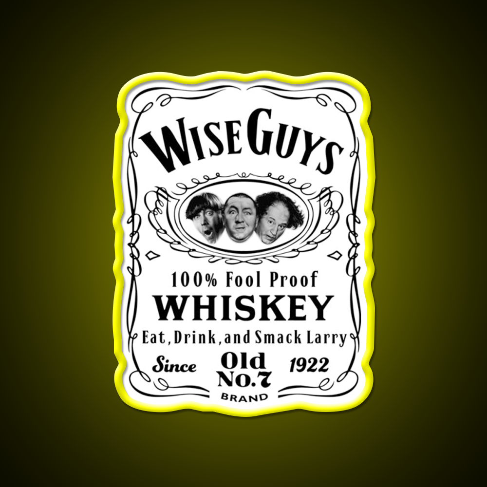 Wise Guy Whiskey Dks Whiskey Drink Bar Led Neon Sign Rgb Color