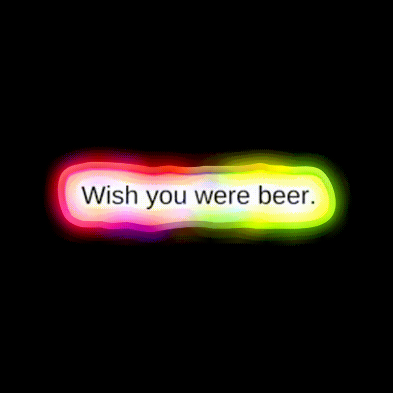 Wish You Were Beer Man Cave Bar Led Neon Sign Rgb Color